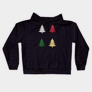 Minimalistic Faux Glitter Christmas Tree Pack Kids Hoodie